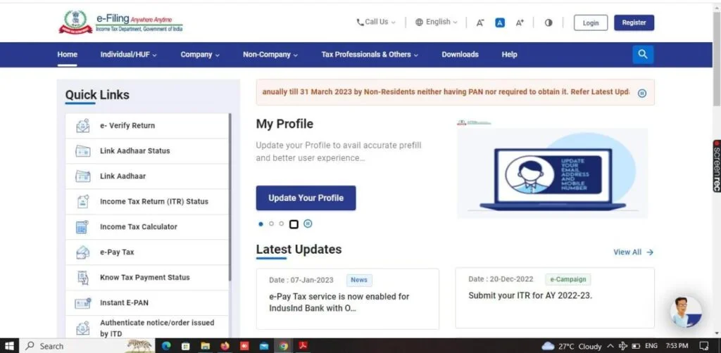 pan aadhaar link process