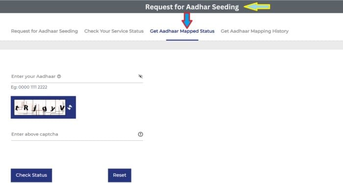 adhaar mapping status